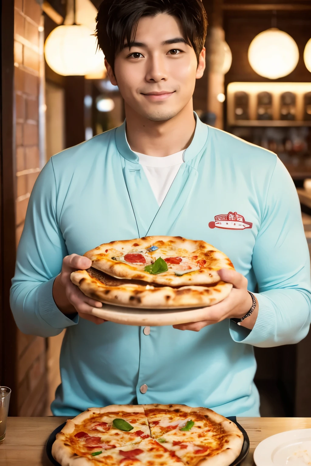 Pizzaiolo　Japanese men　Chubby