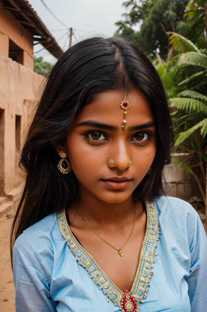 photography of a 20yo indian village woman, perfect face, masterpiece, traditional dress