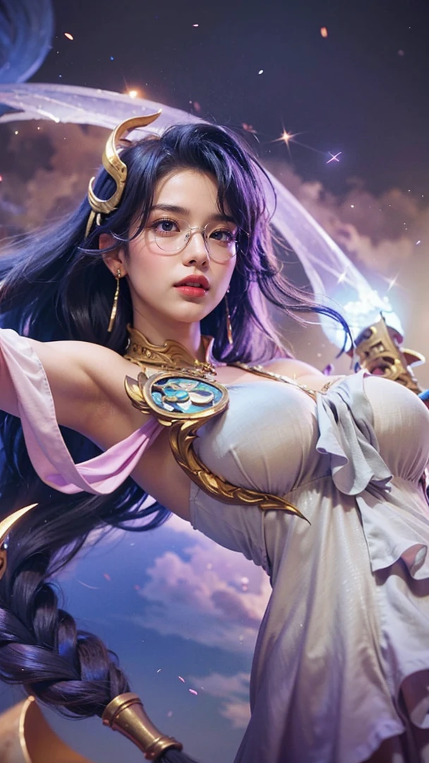close up of a girl or woman, detailed hair , big booobs , shadowbringers cinematic, 4 k detail fantasy, a beautiful fantasy empress, game cg, xianxia fantasy, xianxia hero, 2. 5 d cgi anime fantasy artwork, cinematic goddess close shot, ruan jia and artgerm, wow 4 k detail fantasy, hyper-detailed fantasy character, high definition, hyper- detailed,perfect, fantastic, detailed facial and body skin texture, detail vagina (pussy), detail eyes, detailed everything, hyper realistic, realistic everything. with glasses