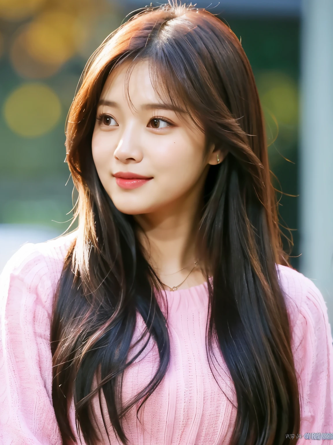 a close up of a woman with long hair wearing a pink top, cute korean actress, tzuyu from twice, jaeyeon nam, lee ji-eun, lee ji - eun, bae suzy, jinyoung shin, park ji-min, heonhwa choe, young adorable korean face, hwang se - on, wan adorable korean face, beautiful young korean woman