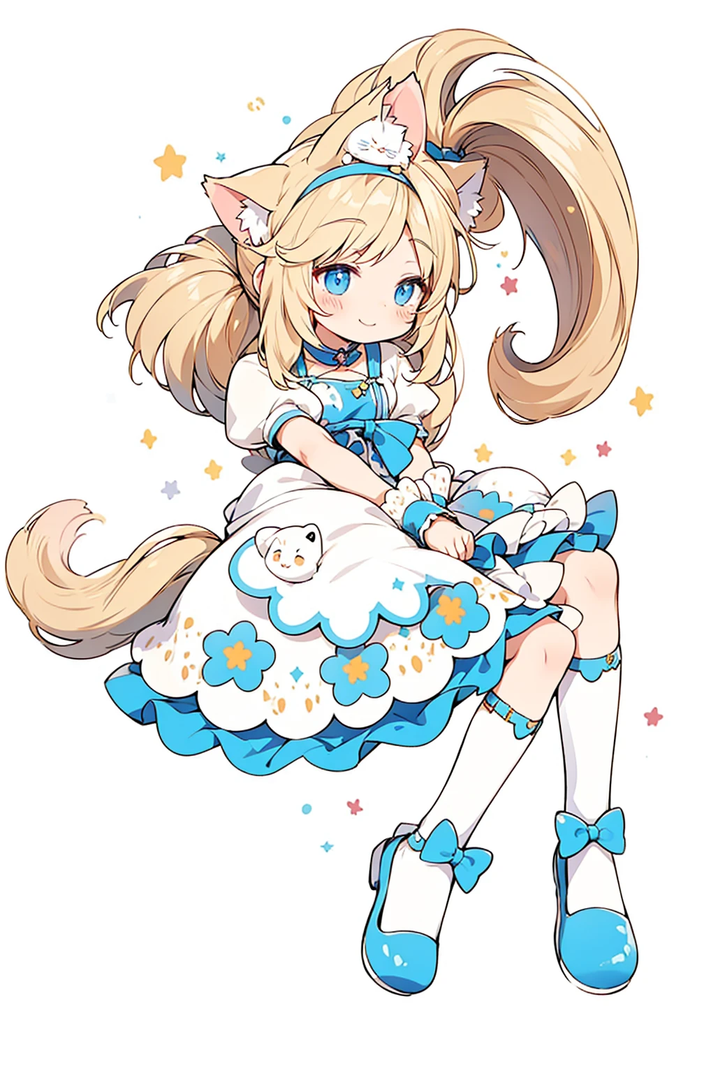 Cute Chibi Smile Cat Ears Sleeping Face Alice　Deformation