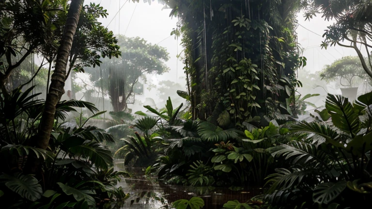 A dense, rain-soaked jungle.