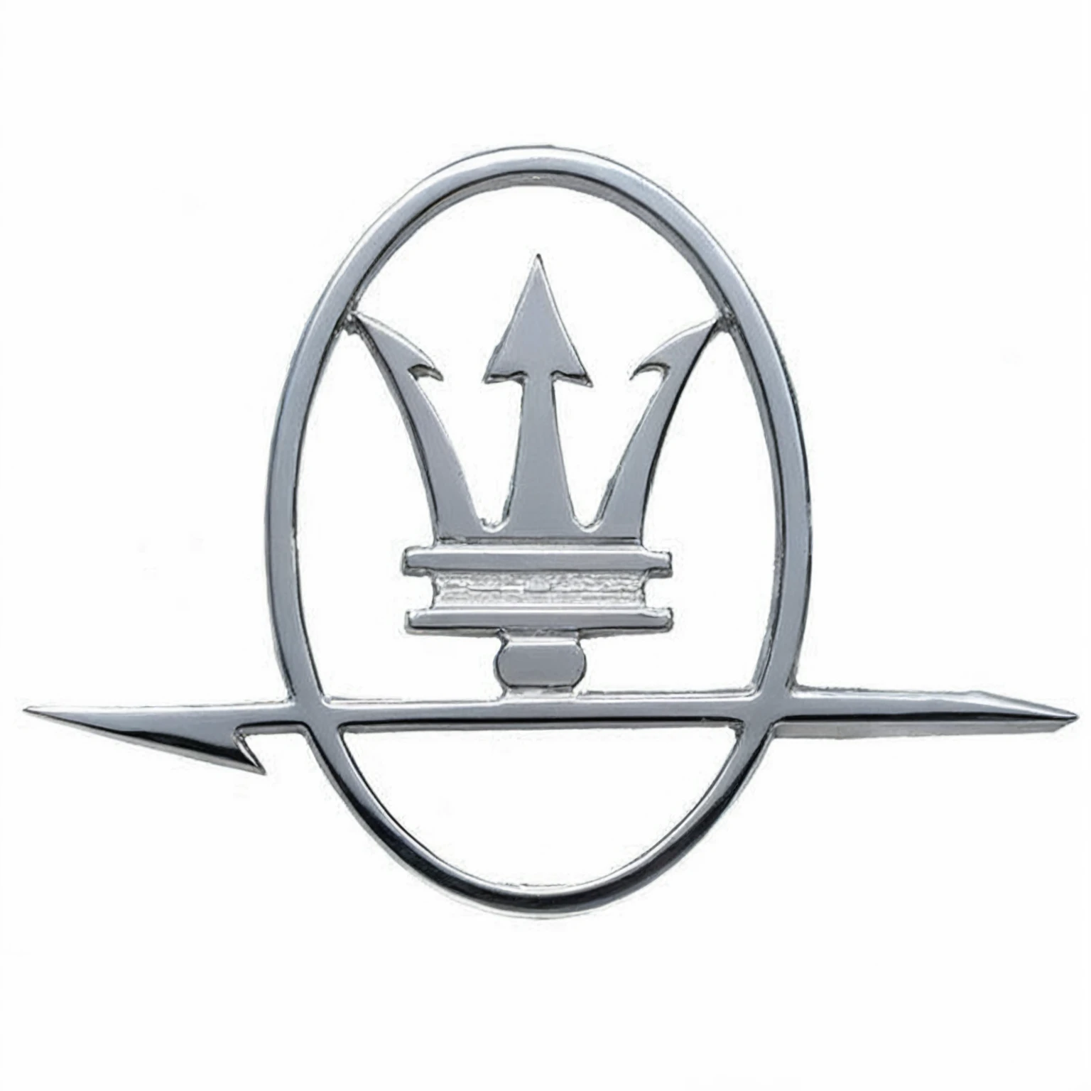 a close up of a car Symbolism with a crown on it, Sharp metal emblem, Trident metal crown, with Trident and crown, silver insignia, Trident, insignia, Dignity, imperial symbol, pininfarina, Flat Shape Chrome Relief, Symbolism, -w 1024, - w 1 0 2 4, Symbolism的なロゴシンボル, Silver Crown, 2020