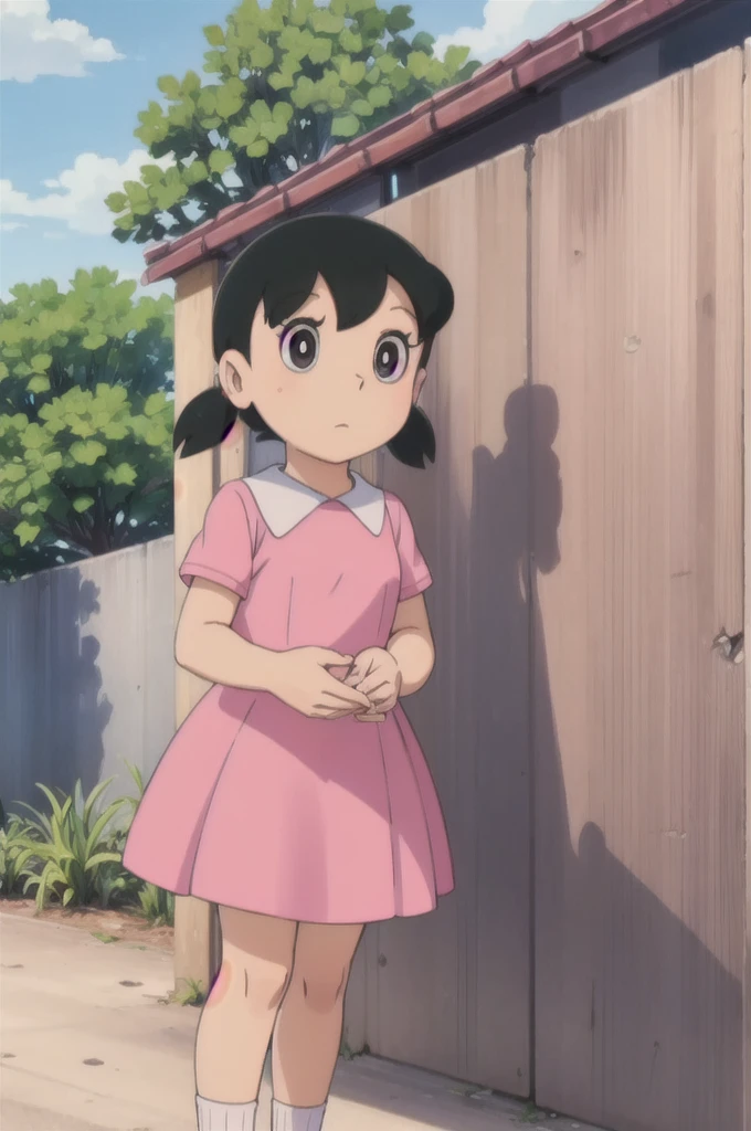 drsizukachan1,,1girl,solo,pink dress,looking_at_viewer,