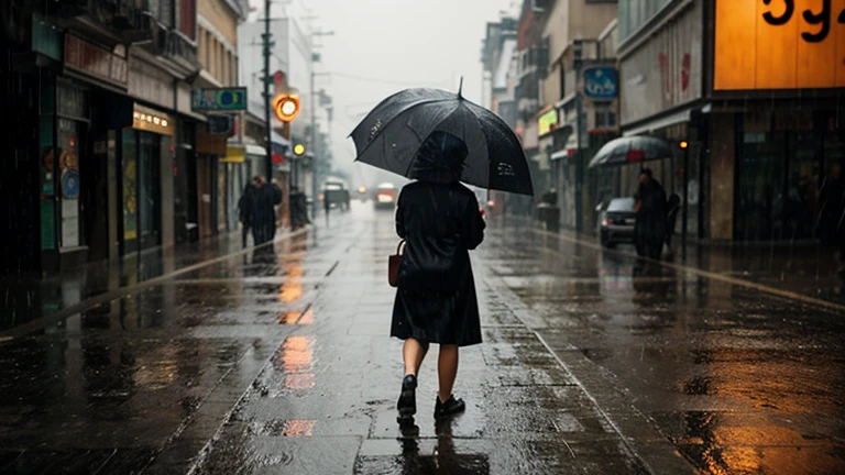 Heavy rain starts pouring.