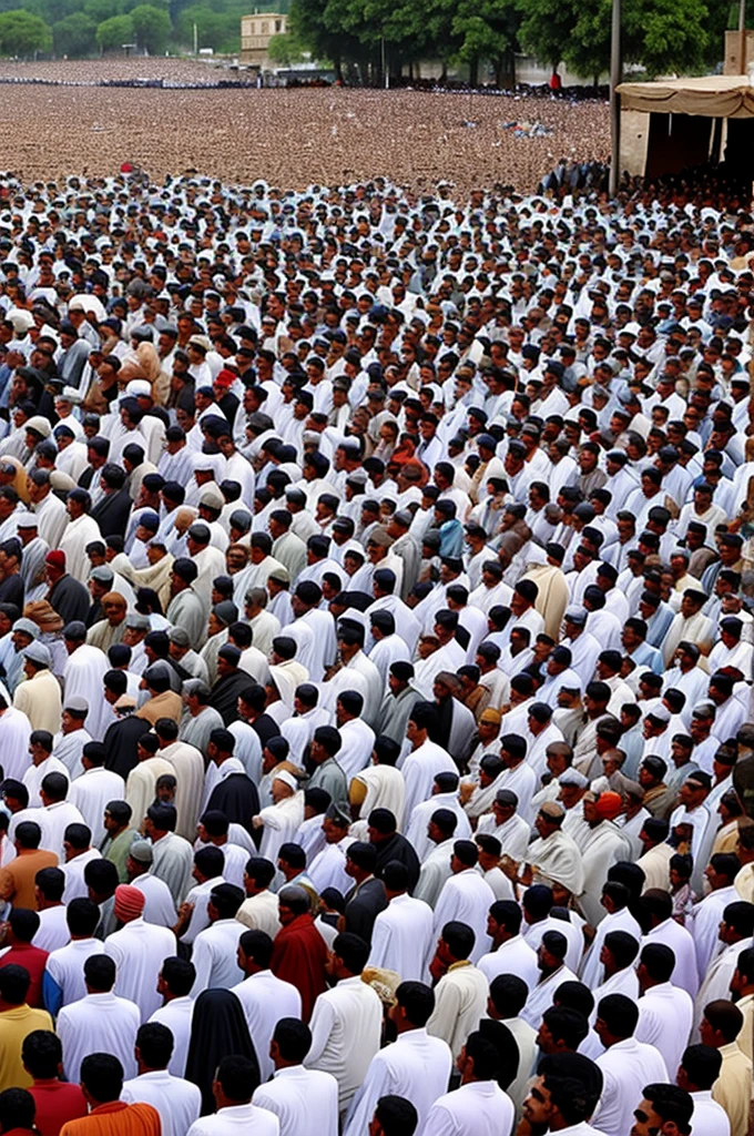 Large gathering of pathan people for peace in there homeland