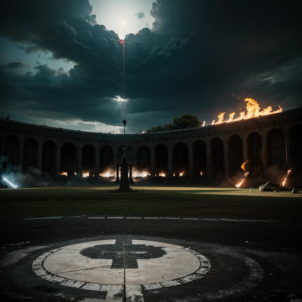 the place where a final battle will be fought between the forces of good and evil 
Fight