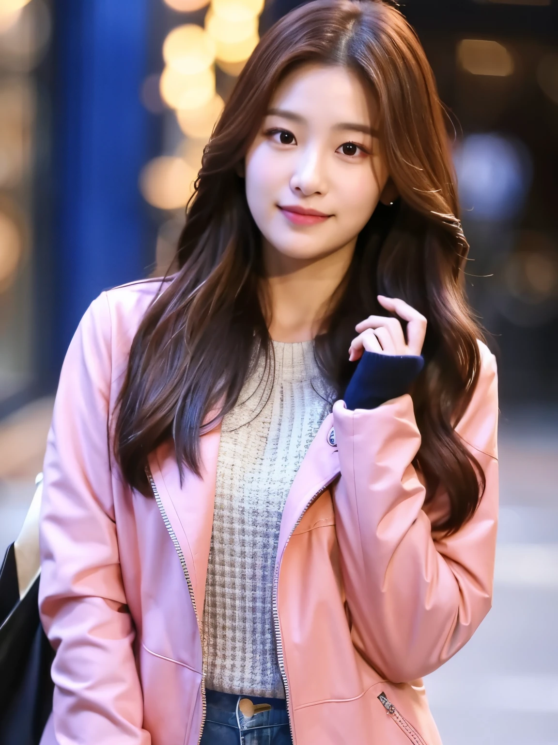araffe asian woman with long brown hair and a pink jacket, korean girl, beautiful south korean woman, tzuyu from twice, jaeyeon nam, sakimichan, heonhwa choe, headshot profile picture, beautiful young korean woman, gorgeous young korean woman, korean idol, wan adorable korean face, korean woman, lalisa manobal, jinyoung shin