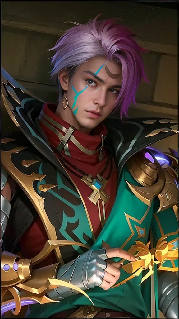 Handsome boy, best quality, photo, 4k,looking at viewer,full body,wear platinum armor,