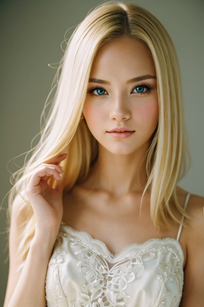 Blonde Blonde Hair Party、The most beautiful woman in a bright space　Wearing a dress Cosmetic Beauty　Beauty　Beautiful woman　 young woman　Beauty　 Film Stock Photos ,4. Kodak Portra 400 ,Camera F1.6 Lenses ,,Hyper-realistic ,Realistic texture, Dramatic Lighting , Cinestill 800,Beautiful womanの高精細RAW写真繊細　スタジオライトyoung woman　High Resolution Studio Light Studio Light　Caucasian　French　Italian　Ukrainian　Swiss