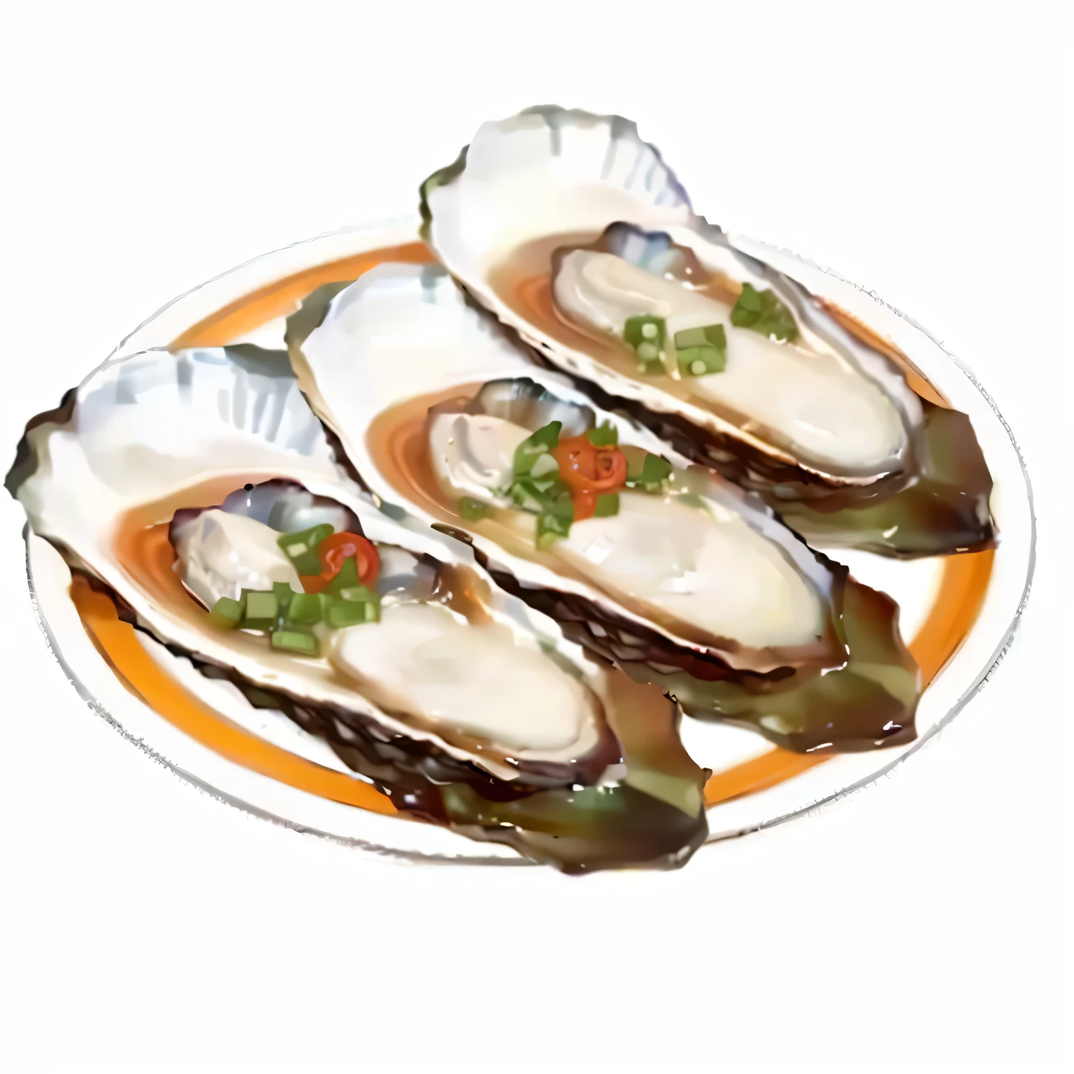 Fresh grilled oysters of super high quality