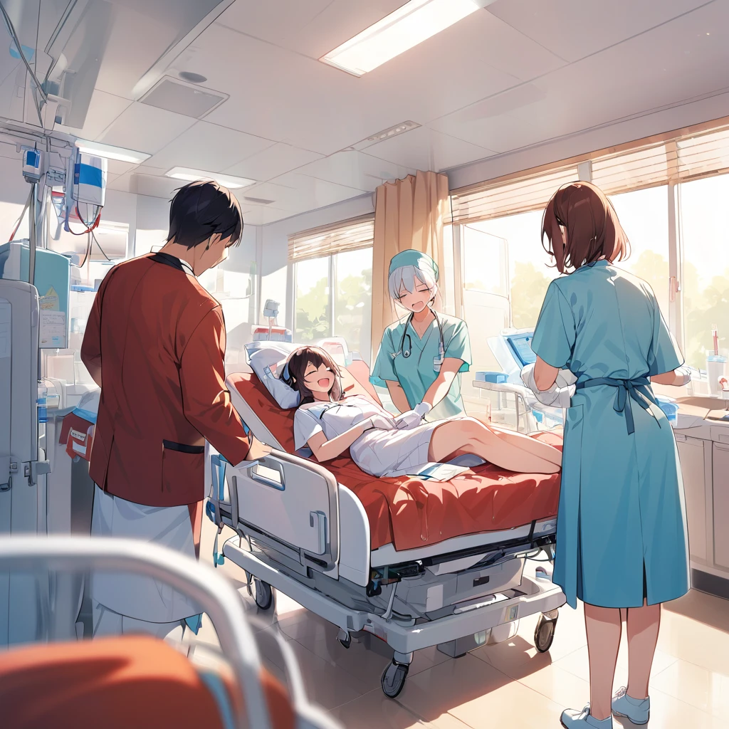 happy atmosphere,encourage,hospital,Donate blood,Doctor's Four Patterns