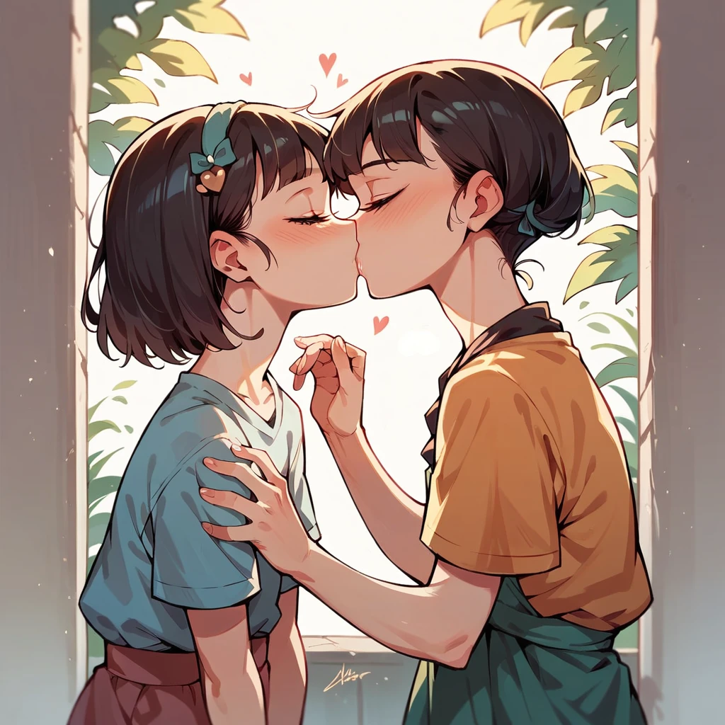 make a child, 11 years, small penis, beautiful woman, 20 years kissing the  