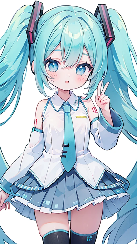 1girl,hatsune miku, detailed facial features, beautiful detailed eyes, beautiful detailed lips, long eyelashes, intricate hair futuristic,digital art, 8k, high resolution, photorealistic, masterpiece,,looking at viewer, high-definition,masterpiece,best quality,white simple background,masterpiece, best quality, high resolution, aabeta, double, standing, slim waist, cute, (PastelColors: 1.3), color white background plain, close up selfie while posing peace
