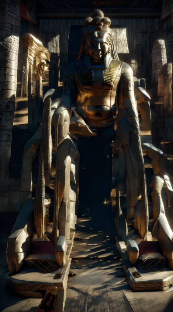Ancient China, Temple, (Mysterious Black Mist), Journey to the West, Judge, Elder, Glazed Tiles, Buddha Statues, Lanterns, Absurdity, Realistic Lighting, (Abyss) Masterpiece, High Quality, Exquisite Graphics, High Detail, Undersea, Water Prison, Male, Snake Spirit  