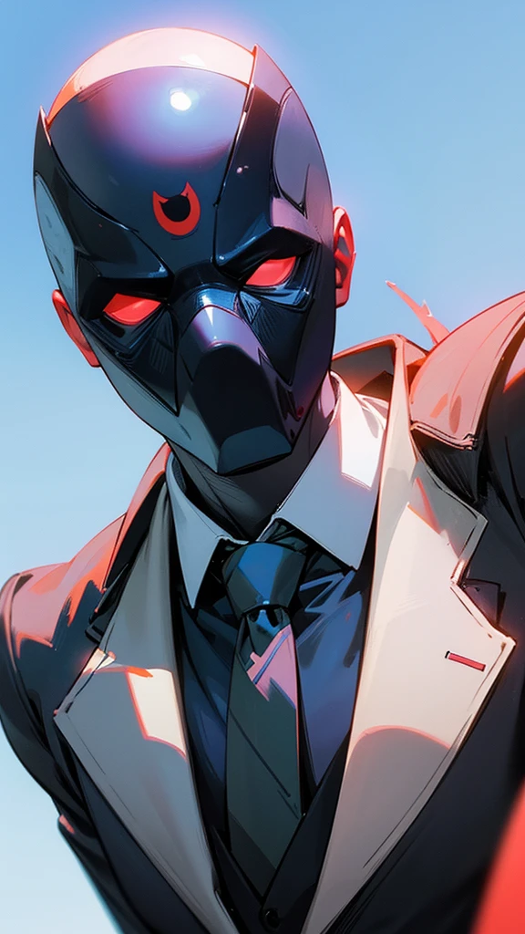 Output

a close up of a person in a suit and tie, deadpool, blue sky background, still frame from a movie, long neck, realistic fortnite, reaching towards the heavens, flat image, pure face, background removed, animated, very clear image, assembled, 3d characters, -ar 16:9, pure white background, (31, derpy