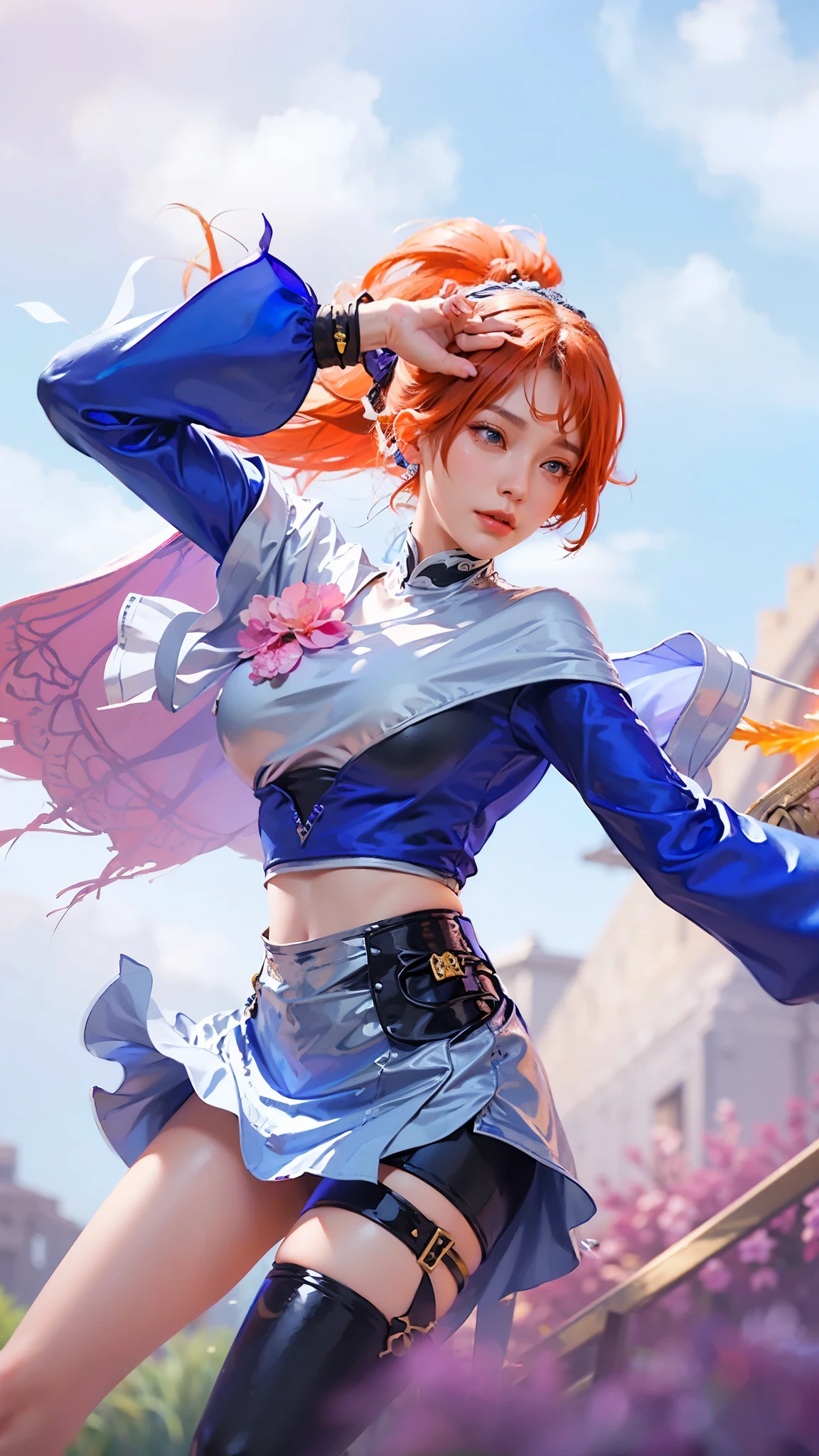 a girl (mobile legends character detailed black hair, big booobs , shadowbringers cinematic, 4 k detail fantasy, a beautiful fantasy empress, game cg, xianxia fantasy, xianxia hero, 2. 5 d cgi anime fantasy artwork, cinematic goddess close shot, ruan jia and artgerm, wow 4 k detail fantasy, hyperdetailed fantasy character