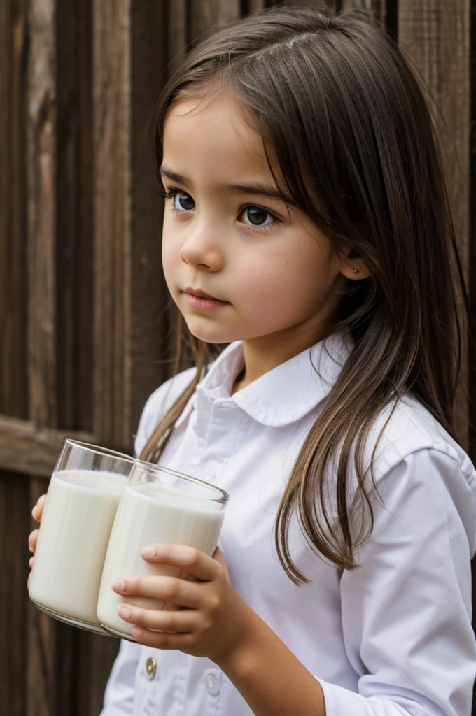 A girl full of milk