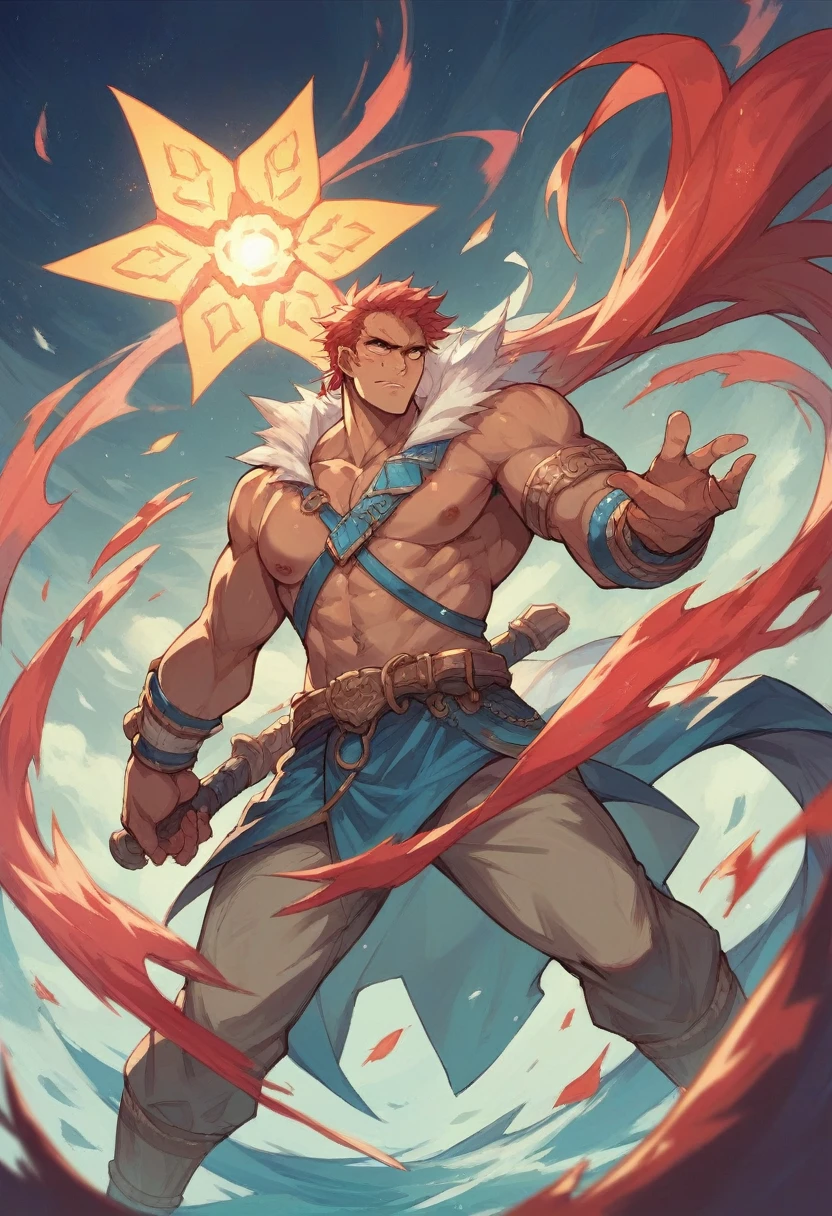 Poseidon with his weapon