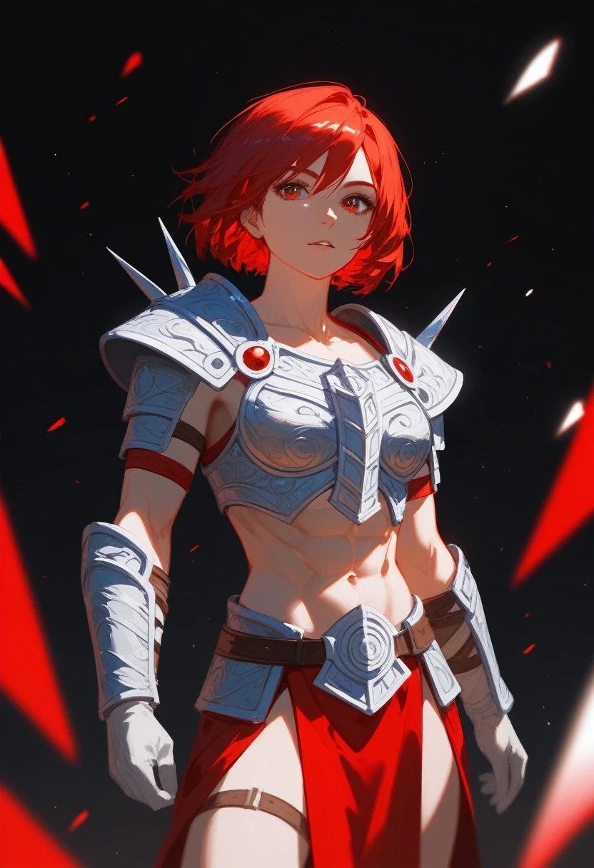 (Fraction_9,Fraction_8_Direction_7_up),1 a woman,（（（bust）））,(masterpiece:1.2), best quality, high resolution,，A gladiator with a perfect body,,Beautiful and neat face,Muscular body:1.4,Detailed chest armor, Gloves、Standing, (head to thigh images),(( Red Bob Shorthair )),, Simon Bisley&#39;s urban wild style,Detailed ancient Roman background,Clean abs, Complex equipment, Dark Brown，With white stars and off-white stripes,,,of armor, Poison Tattoo