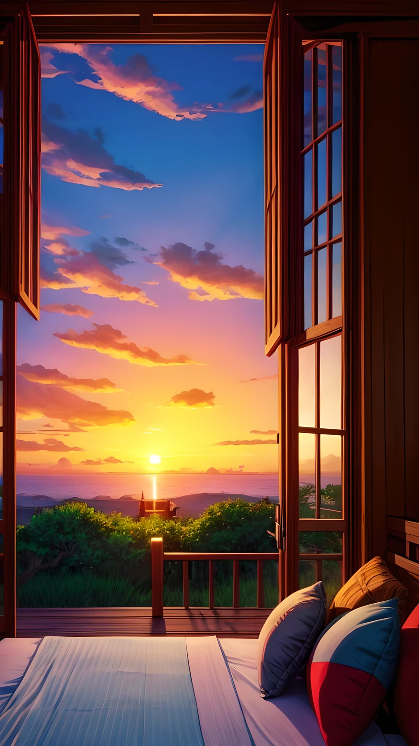 Ghibli　summer 　Enjoy the sunset view from the Western-style room