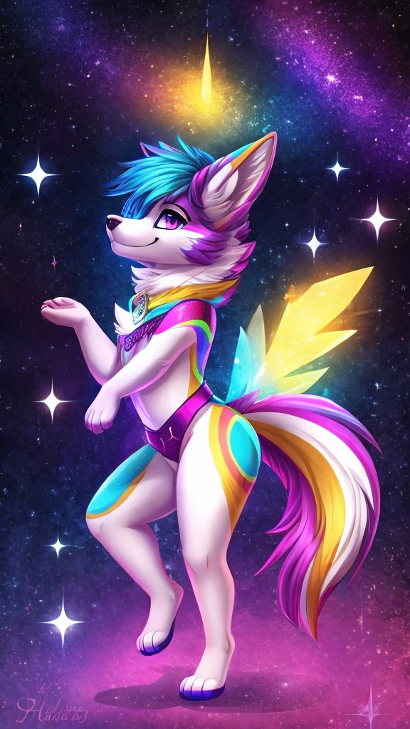 A sparkle dog fursona 