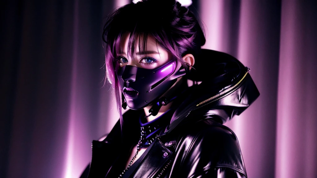 フェイスペイントをしたサイボーグのBeauty, whole body, cyber punk, Fashion Model, Beauty, Francis Bacon's painting style