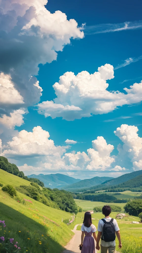 Emotional Summer Ghibli cumulonimbus