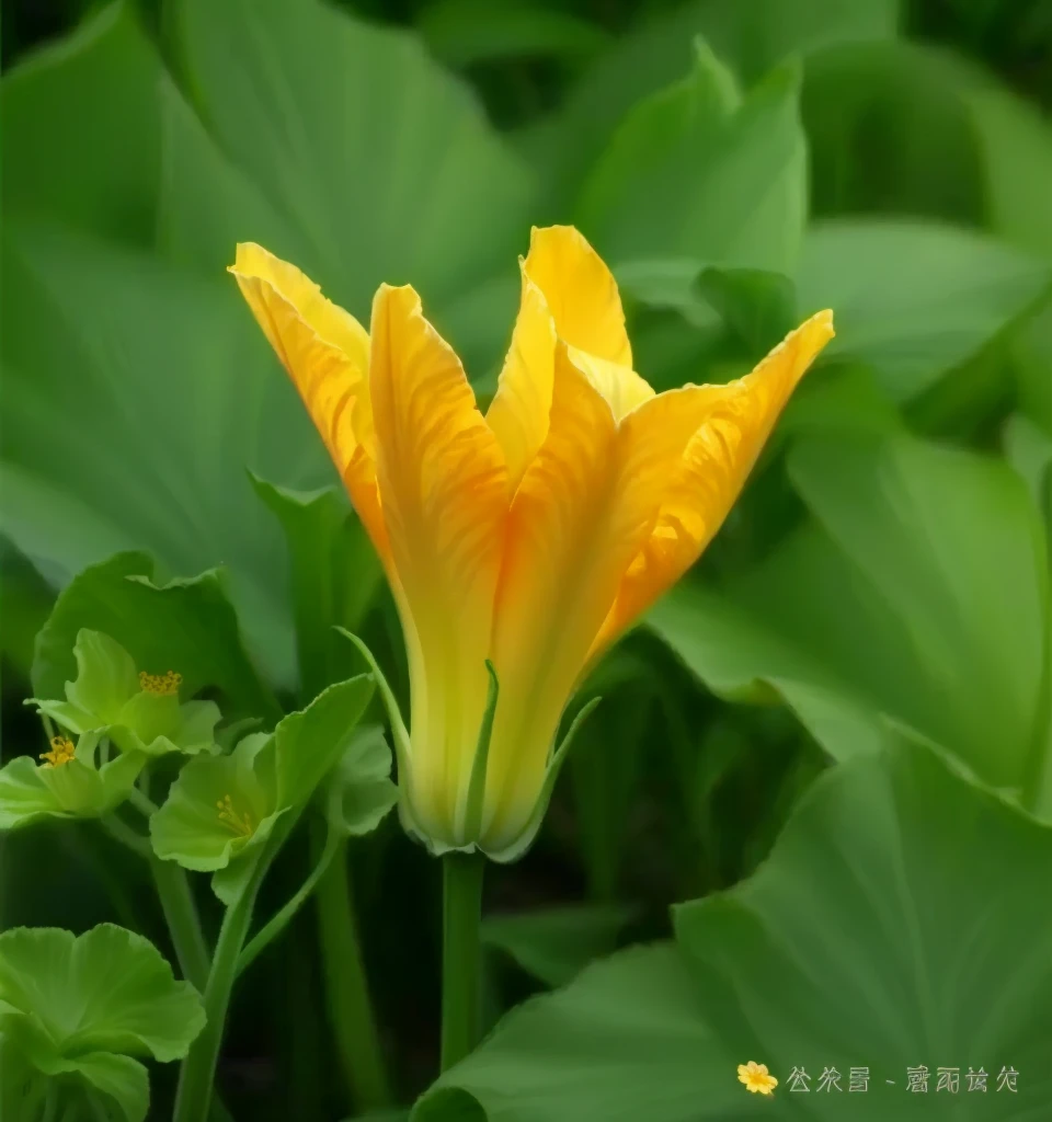 there is a yellow flower that is growing in the garden, beautiful flower, flower, flowers with very long petals, Wang Chen, beautiful flowers growing, angel trumpet, flowers grow from the body, Ghost Festival, Chiba Yudai, Beautiful images, orange blooming flowers garden, beautiful large flowers