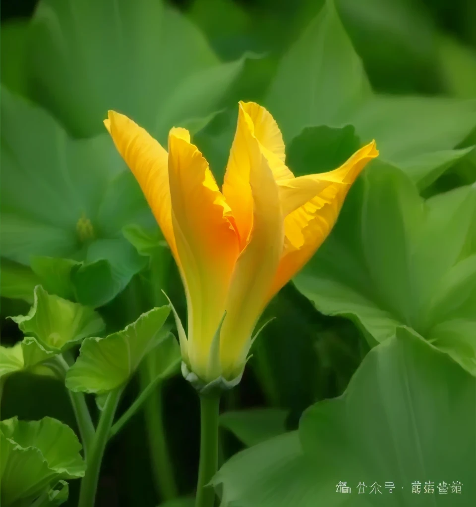 there is a yellow flower that is growing in the garden, beautiful flower, flower, flowers with very long petals, Wang Chen, beautiful flowers growing, angel trumpet, flowers grow from the body, Ghost Festival, Chiba Yudai, Beautiful images, orange blooming flowers garden, beautiful large flowers