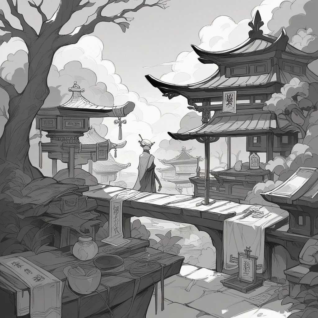 Qiantang River，Illustration style，Black and white pictures，tide涌动，tide，Dams on both sides