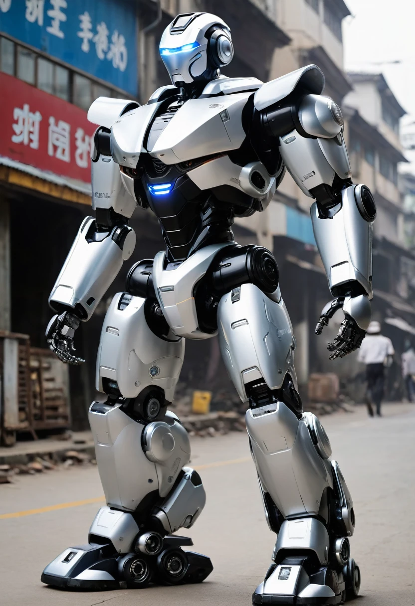 super hero robot, smart robot in the world war4, they are figting