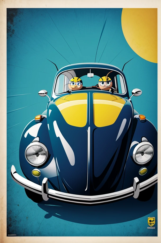 Beetle , cartoon , poster 