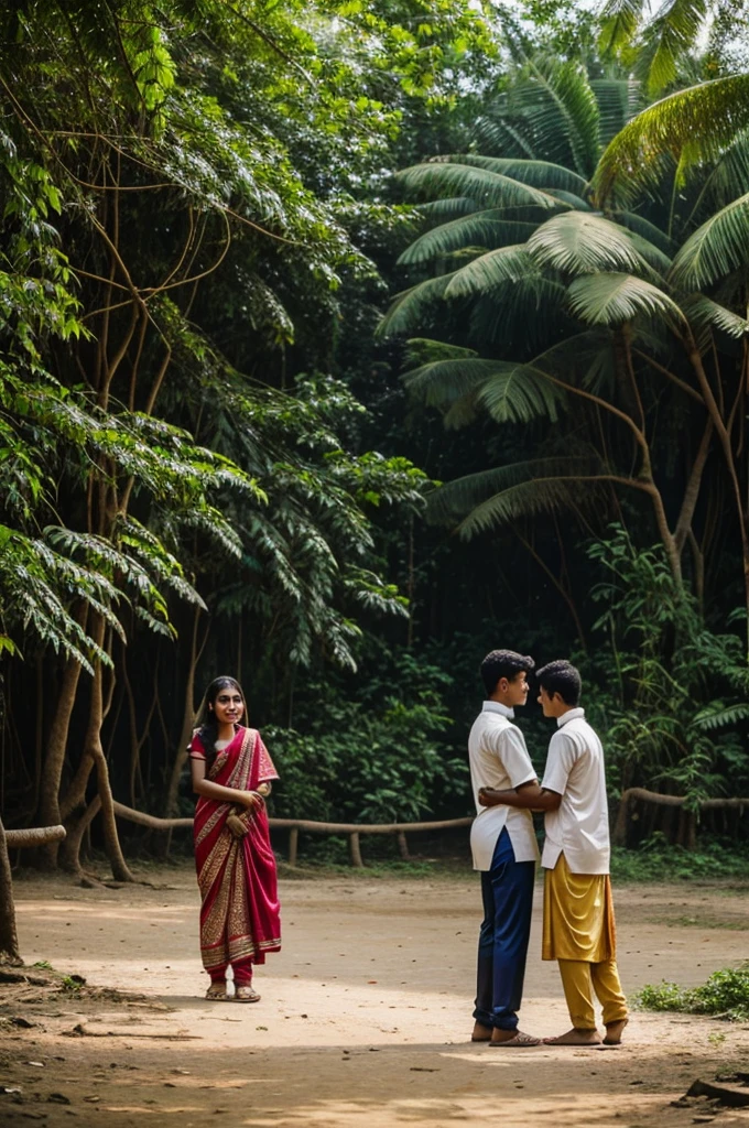 Bangladesh image of a boy and a girl in love in a very beautiful environment