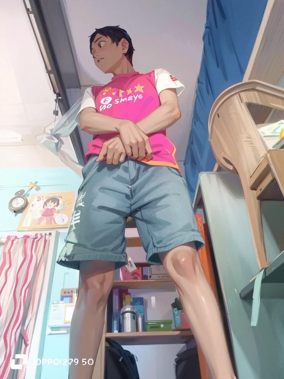 A naked Chinese boy he has a little Dick and is facing naked and has a toy in his ass inside cylindrical stuffed in his ass
