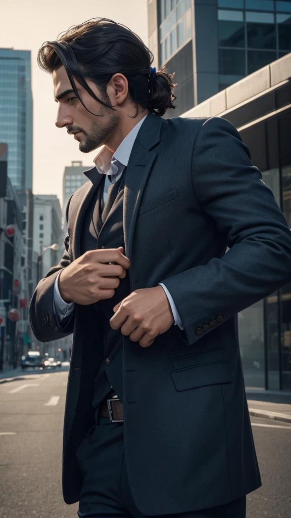 Manipulation profile picture professional man
