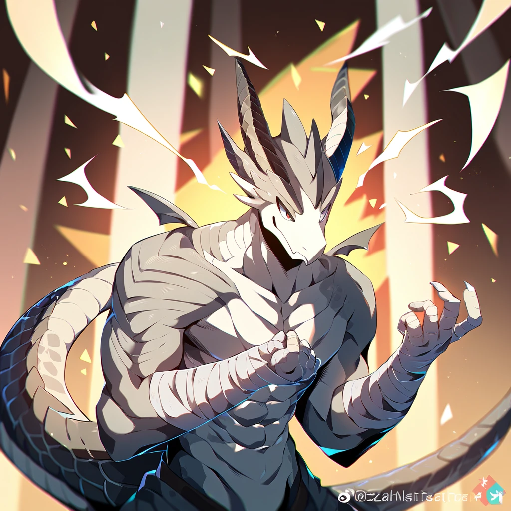 Dragonborn , man, tail, muscle, handsome, Middle Ages , เสื้อMiddle Ages , Fantasy ,The best aesthetics , best quality, Amazing quality, The best aesthetics