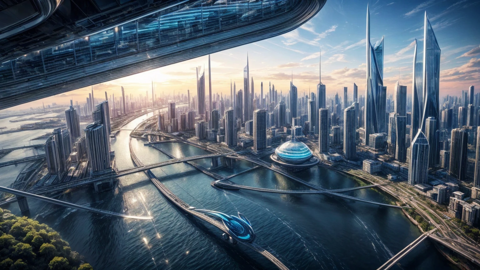 (Best quality,4K,8K,A high resolution,Masterpiece:1.2),Ultra-detailed,(Realistic,Photorealistic,photo-realistic:1.37),Futuristic floating city,Futuristic technology,Huge urban high-tech tablet platform,Airship,Floating in the sky,Futuristic city,Small airships around,High-tech hemispherical platform,Colorful lights,Advanced architecture,modernn architecture,skyscrapper,Access the cloud,Scenic beauty,view over city,Impressive design,Blend seamlessly with nature,energetic and vibrant atmosphere,Futuristic transportation system,Parking is suspended,Transparent path,Lush greenery,Sky gardens,cascading waterfalls,Magnificent skyline,reflections on the water,Sparkling river,Architectural innovation,futuristic skyscrapers,Transparent dome,The shape of the building is unusual,Elevated walkway,Impressive skyline,Glowing lights,Futuristic technology,Minimalist design,Scenic spots,Panoramic view,Cloud Piercing Tower,Vibrant colors,epic sunrise,epic sunset,Dazzling light display,magical ambiance,The future city,Urban Utopia,LuxuryLifestyle,Innovative energy,sustainable development,Smart city technology,Advanced infrastructure,Tranquil atmosphere,Nature and technology live in harmony,Awesome cityscape,Unprecedented urban planning,Architecture connects seamlessly with nature,High-tech metropolis,A cutting-edge engineering marvel,The future of urban living,Visionary architectural concept,Energy-efficient buildings,Harmony with the environment,A city floating above the clouds,Utopian dreams become reality,The possibilities are endless,State-of-the-art transportation network,Green energy integration,Innovative materials,Impressive holographic display,Advanced communication system,Breathtaking aerial view,Quiet and peaceful environment,Modernist aesthetics,Ethereal beauty