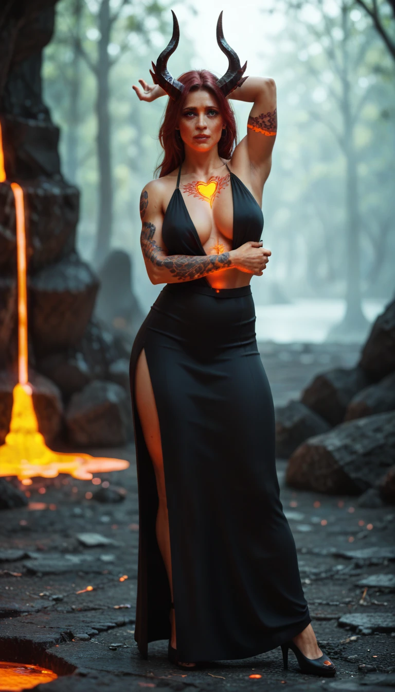 (zPDXL2), score_9, score_8_up, score_7_up, source_anime, 2d, 

score_9, score_8_up, ((adult)), (dragon:1.2), mature, (female), fullbody, body in frame, (lava glowing tattoos, red hair, horns, skale skin, black scales, perfect body), sweet face, shy face, delicate face, shy face expression, solo, fashion model, fashion pose, excellent body, (focus), beautiful

AissistXLv2, unaestheticXL_bp5, SimplePositiveXLv2, zPDXL2 PonyXLV6_Scores