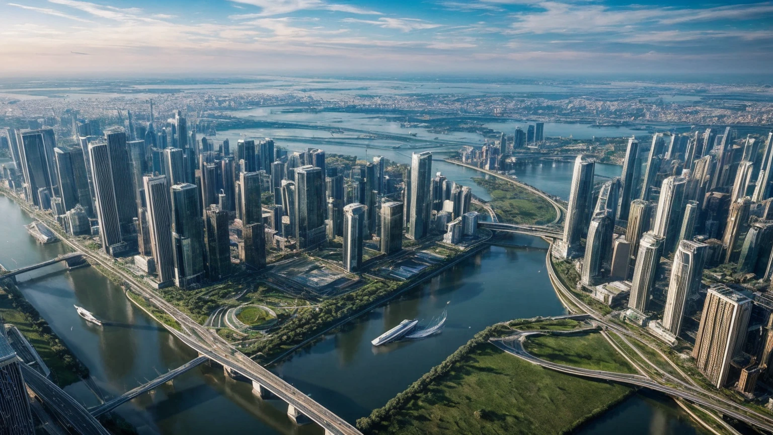 (Best quality,4K,8K,A high resolution,Masterpiece:1.2),Ultra-detailed,(Realistic,Photorealistic,photo-realistic:1.37),Futuristic floating city,Futuristic technology,Huge urban high-tech tablet platform,Airship,Floating in the sky,Futuristic city,Small airships around,High-tech hemispherical platform,Colorful lights,Advanced architecture,modernn architecture,skyscrapper,Access the cloud,Scenic beauty,view over city,Impressive design,Blend seamlessly with nature,energetic and vibrant atmosphere,Futuristic transportation system,Parking is suspended,Transparent path,Lush greenery,Sky gardens,cascading waterfalls,Magnificent skyline,reflections on the water,Sparkling river,Architectural innovation,futuristic skyscrapers,Transparent dome,The shape of the building is unusual,Elevated walkway,Impressive skyline,Glowing lights,Futuristic technology,Minimalist design,Scenic spots,Panoramic view,Cloud Piercing Tower,Vibrant colors,epic sunrise,epic sunset,Dazzling light display,magical ambiance,The future city,Urban Utopia,LuxuryLifestyle,Innovative energy,sustainable development,Smart city technology,Advanced infrastructure,Tranquil atmosphere,Nature and technology live in harmony,Awesome cityscape,Unprecedented urban planning,Architecture connects seamlessly with nature,High-tech metropolis,A cutting-edge engineering marvel,The future of urban living,Visionary architectural concept,Energy-efficient buildings,Harmony with the environment,A city floating above the clouds,Utopian dreams become reality,The possibilities are endless,State-of-the-art transportation network,Green energy integration,Innovative materials,Impressive holographic display,Advanced communication system,Breathtaking aerial view,Quiet and peaceful environment,Modernist aesthetics,Ethereal beauty