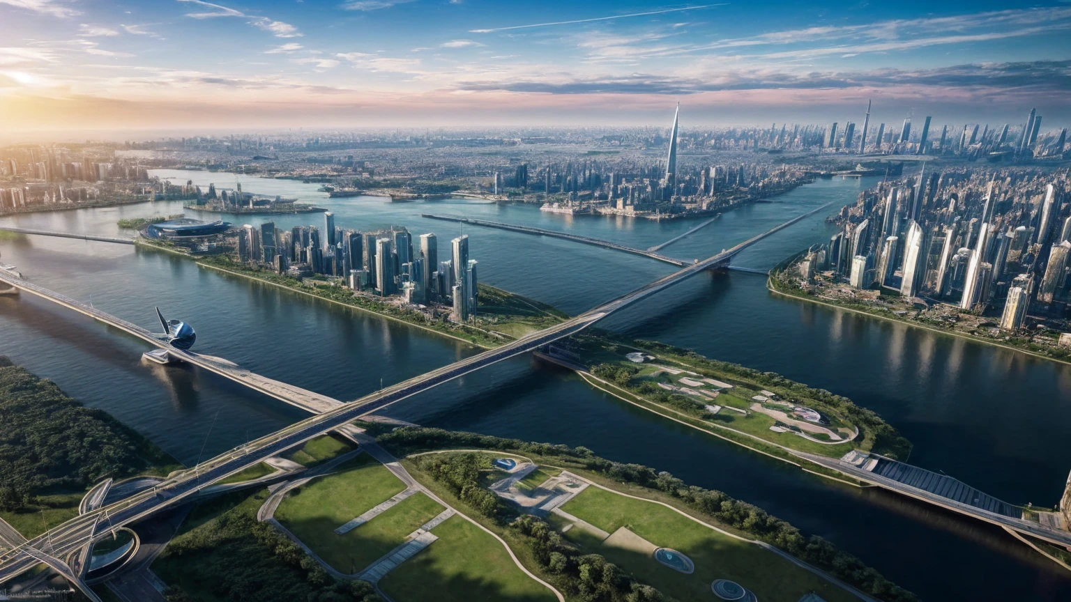 (Best quality,4K,8K,A high resolution,Masterpiece:1.2),Ultra-detailed,(Realistic,Photorealistic,photo-realistic:1.37),Futuristic floating city,Futuristic technology,Huge urban high-tech tablet platform,Airship,Floating in the sky,Futuristic city,Small airships around,High-tech hemispherical platform,Colorful lights,Advanced architecture,modernn architecture,skyscrapper,Access the cloud,Scenic beauty,view over city,Impressive design,Blend seamlessly with nature,energetic and vibrant atmosphere,Futuristic transportation system,Parking is suspended,Transparent path,Lush greenery,Sky gardens,cascading waterfalls,Magnificent skyline,reflections on the water,Sparkling river,Architectural innovation,futuristic skyscrapers,Transparent dome,The shape of the building is unusual,Elevated walkway,Impressive skyline,Glowing lights,Futuristic technology,Minimalist design,Scenic spots,Panoramic view,Cloud Piercing Tower,Vibrant colors,epic sunrise,epic sunset,Dazzling light display,magical ambiance,The future city,Urban Utopia,LuxuryLifestyle,Innovative energy,sustainable development,Smart city technology,Advanced infrastructure,Tranquil atmosphere,Nature and technology live in harmony,Awesome cityscape,Unprecedented urban planning,Architecture connects seamlessly with nature,High-tech metropolis,A cutting-edge engineering marvel,The future of urban living,Visionary architectural concept,Energy-efficient buildings,Harmony with the environment,A city floating above the clouds,Utopian dreams become reality,The possibilities are endless,State-of-the-art transportation network,Green energy integration,Innovative materials,Impressive holographic display,Advanced communication system,Breathtaking aerial view,Quiet and peaceful environment,Modernist aesthetics,Ethereal beauty