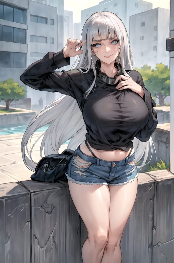(day:1.7), outdoor, Street,cyberpunk_City View, (very detailed background),
dynamic pose, , dynamic angle,
rosa_eyes, rosa_hair,two tails, hair ribbon,
dakinis, (((Dark_fur, improve, jewelry,Short shirt, denim shorts))), belly button cutout, ((under the chest)),
1 girl, 20 years,mature woman,beautiful Finger,beautiful long legs,beautiful body,beautiful Nose, Perfect eyes, perfect face,(beautiful detailed aqua eyes, grey eyes),((mature woman:1.1)),((milf:1.1)),make up,Chapped lips,(shiny fur:1.1),(perfect female body:1.2),(gorgeous detailed fur),(detailed hair),
looking at the viewer, seductive smile, naughty face, tongue out,
Ray_tracking,intricate details,depth of field, extremely delicate and beautiful,
(beautiful,big_old:1.4), (beautiful_face:1.5). Se le ve la fur de las tits por debajo. tits, fur de las tits por debajo del escote. small top, tits bigs. view from below. Piel tits, fur, tits, fur, fur, tits, fur, tits.