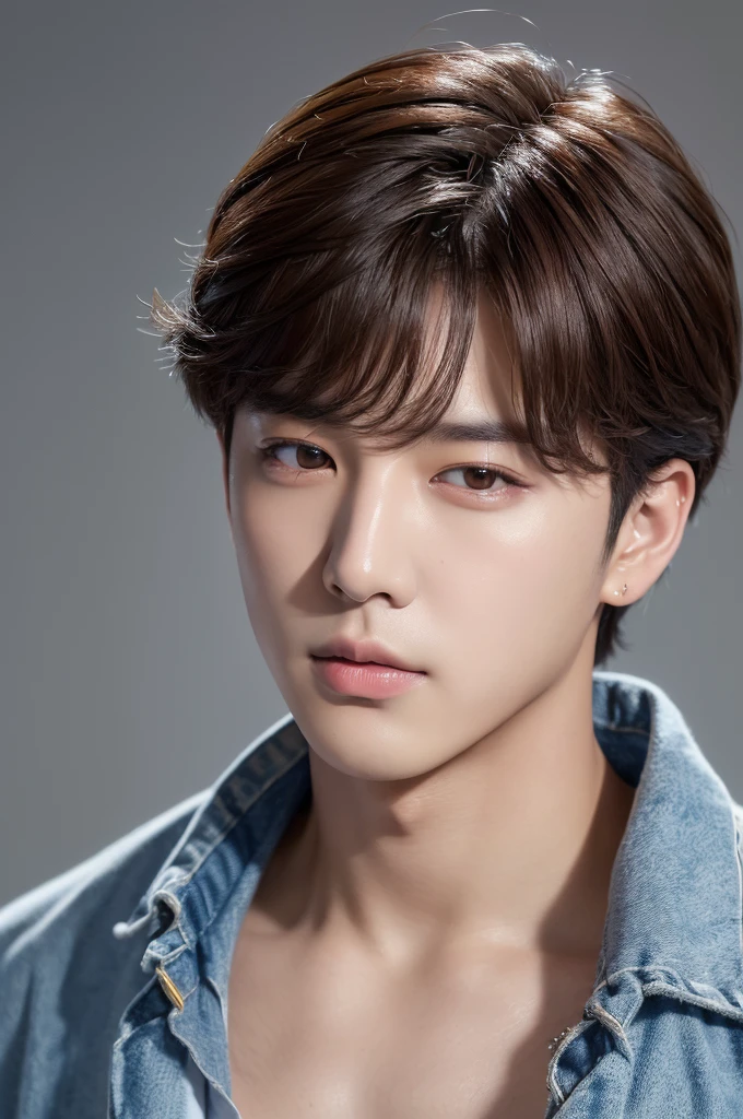 ((High quality, masterpiece, very high resolution, skin with fine details, eyes with fine details), realistic pictures, 4K image quality, 1boy, male focus, a handsome guy, Jeon Jung-Kook(BTS)