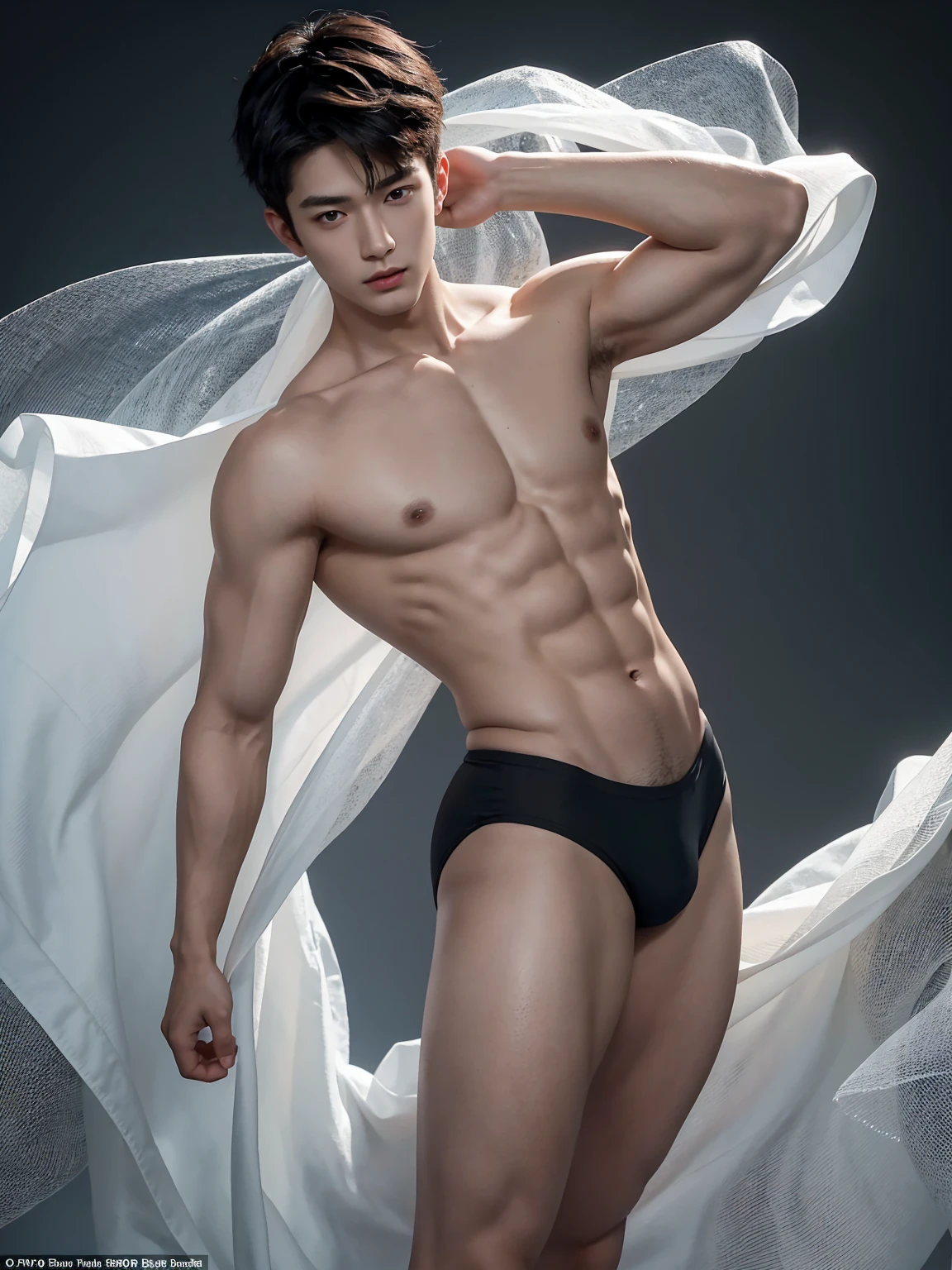 Ultra wide angle,(Full body portrait ), 20 year old Saitama is a true masterpiece with masculine beauty, perfect anatomy. When looking into his beautiful eyes, with charming, attractive eyes, his gaze is directed towards towards the viewer, you can clearly see every little detail and every detail. Perfect lines, every little detail on the skin with full chest muscles,Body fitness,Very masculine,Stylish short hair, 8K quality, people are attracted by the confidence radiating from every look , his head has silky hair and his face is drawn in great detail in 8K image quality, the battle in the background, which further increases his confidence.”