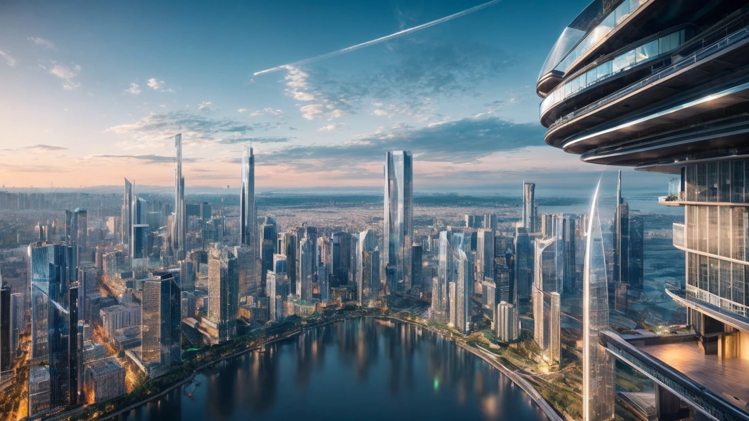 (Best quality,4K,8K,A high resolution,Masterpiece:1.2),Ultra-detailed,(Realistic,Photorealistic,photo-realistic:1.37),Futuristic floating city,Futuristic technology,Huge urban high-tech tablet platform,Airship,Floating in the sky,Futuristic city,Small airships around,High-tech hemispherical platform,Colorful lights,Advanced architecture,modernn architecture,skyscrapper,Access the cloud,Scenic beauty,view over city,Impressive design,Blend seamlessly with nature,energetic and vibrant atmosphere,Futuristic transportation system,Parking is suspended,Transparent path,Lush greenery,Sky gardens,cascading waterfalls,Magnificent skyline,reflections on the water,Sparkling river,Architectural innovation,futuristic skyscrapers,Transparent dome,The shape of the building is unusual,Elevated walkway,Impressive skyline,Glowing lights,Futuristic technology,Minimalist design,Scenic spots,Panoramic view,Cloud Piercing Tower,Vibrant colors,epic sunrise,epic sunset,Dazzling light display,magical ambiance,The future city,Urban Utopia,LuxuryLifestyle,Innovative energy,sustainable development,Smart city technology,Advanced infrastructure,Tranquil atmosphere,Nature and technology live in harmony,Awesome cityscape,Unprecedented urban planning,Architecture connects seamlessly with nature,High-tech metropolis,A cutting-edge engineering marvel,The future of urban living,Visionary architectural concept,Energy-efficient buildings,Harmony with the environment,A city floating above the clouds,Utopian dreams become reality,The possibilities are endless,State-of-the-art transportation network,Green energy integration,Innovative materials,Impressive holographic display,Advanced communication system,Breathtaking aerial view,Quiet and peaceful environment,Modernist aesthetics,Ethereal beauty