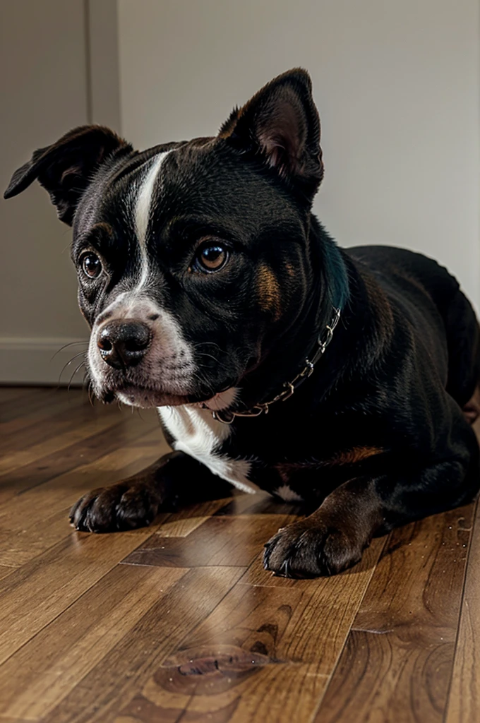 Staffies dog in attitude mood