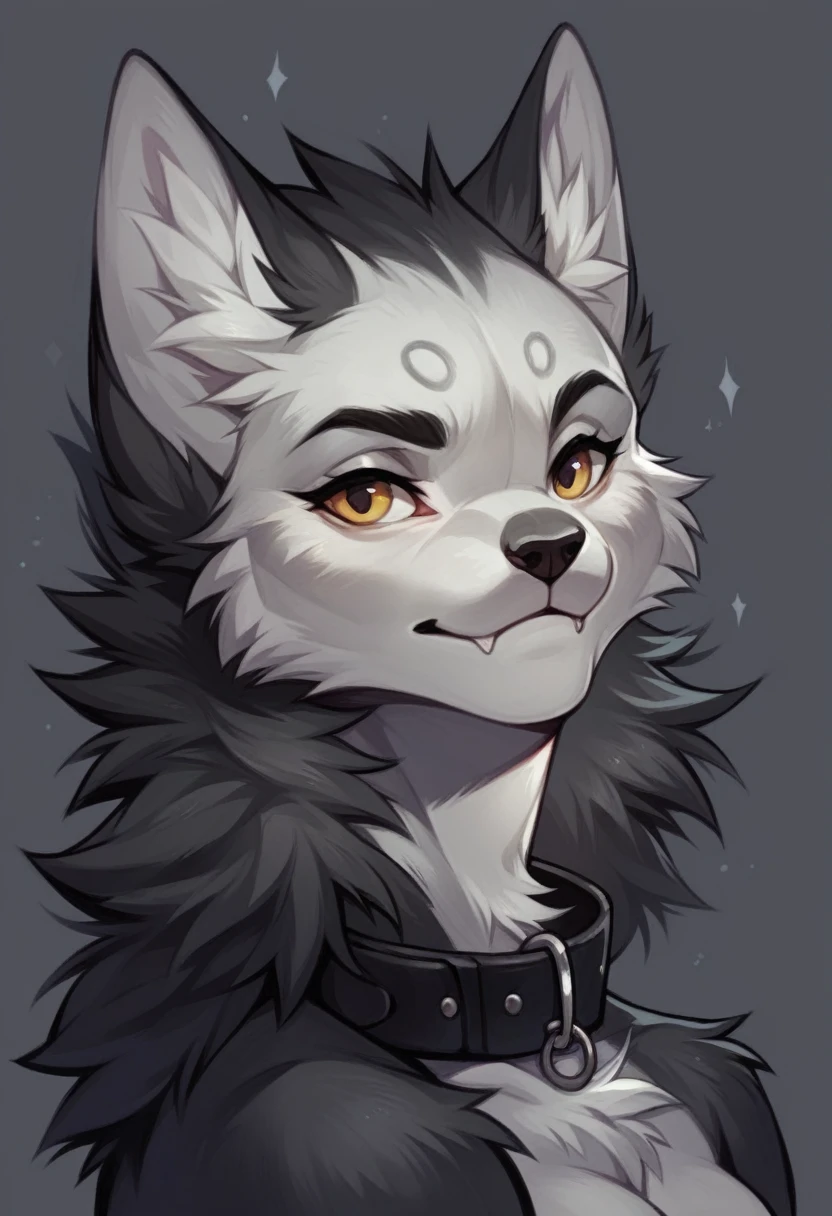 there is a cat with a collar and a collar around its neck, furry character portrait, anthro portrait, furry character, very very beautiful furry art, portrait of an anthro fox, anthro cat, anthropomorphic female cat, furry fantasy art, portrait of a small character, anthro art, an anthro cat, portrait of a gnoll