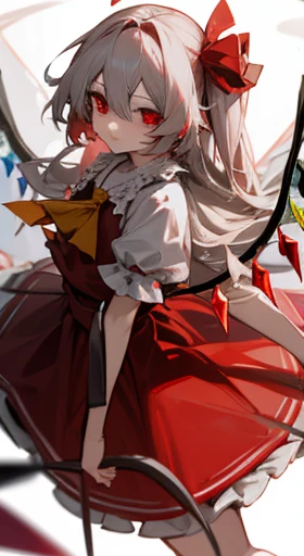 Highest quality I have long hair Gray Hair Flandre Scarlet Red eyes I don't have anything Odd Eye One person