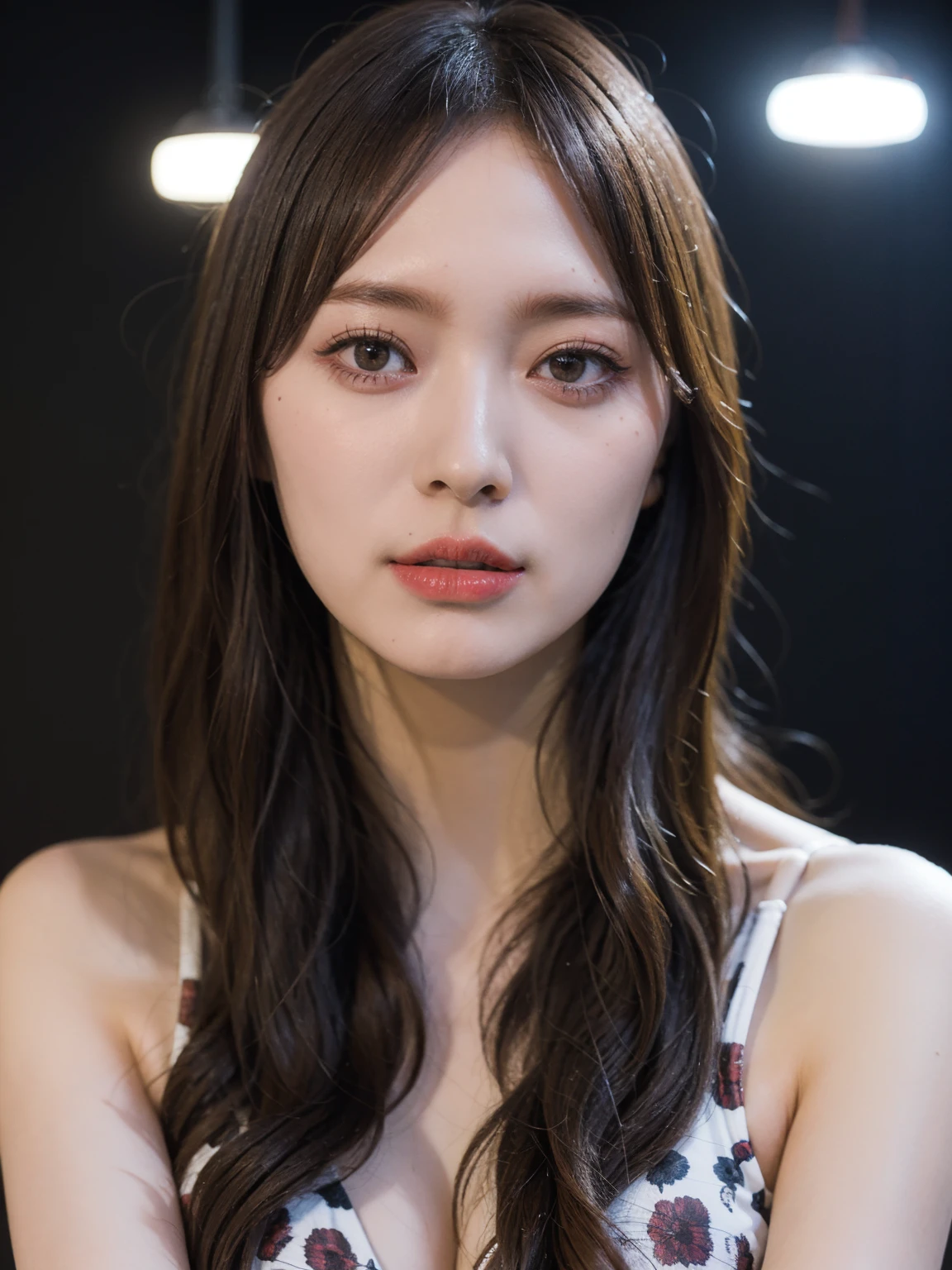 One girl, Standing woman, masterpiece, Highest quality, Highest quality, Cinema Lighting, (Volumetric lighting), Very detailed CG unity 8k wallpaper, Concentrated, 8k wallpaper, Very detailed, Ultra-realistic, Realistic, Sharp focus, Absurd, (High resolution:1.2), (High Contrast), photograph, Detailed and complex, Instagram, Very detailed, Digital Painting, Sharp focus, (Natural large breasts), ((Judging the beholder)), (skinny), (high quality skins:1.4), ((whole bodyショット)), ((Long Hair)), (whole body:1.3), nakedの太もも.(nude), (naked)