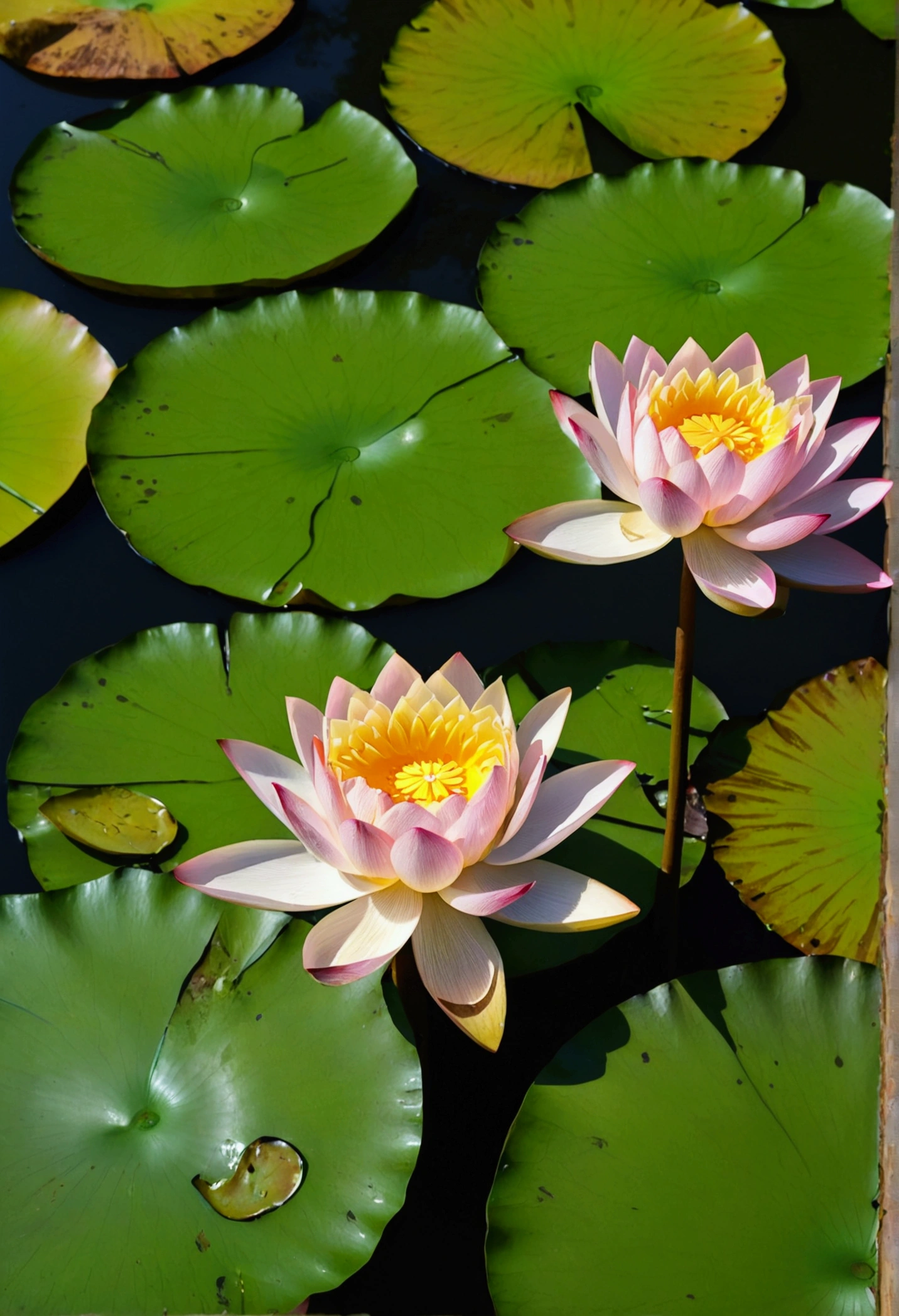 water lotuses bloomed
